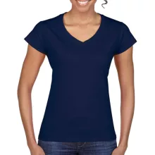 Női póló  Csapott ujjú Gildan Ladies Softstyle V-Neck T-Shirt   Piros   urespolo.hu