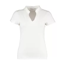 Női csapott ujjú póló Kustom Kit Regular Fit Mandarin Collar Top 3XL/4XL (20/22), Fehér