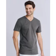 Férfi póló  Rövid ujjú Gildan Premium Cotton Adult V-Neck T-Shirt   Fehér   urespolo.hu