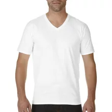 Férfi póló  Rövid ujjú Gildan Premium Cotton Adult V-Neck T-Shirt   Fehér   urespolo.hu