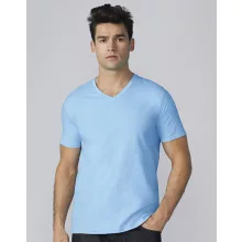 Férfi póló  Rövid ujjú Gildan Premium Cotton Adult V-Neck T-Shirt   Cornsilk (világossárga)   u
