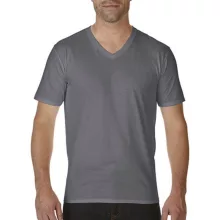 Férfi póló  Rövid ujjú Gildan Premium Cotton Adult V-Neck T-Shirt   Cornsilk (világossárga)   u