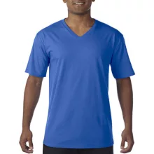 Férfi póló  Rövid ujjú Gildan Premium Cotton Adult V-Neck T-Shirt   Cornsilk (világossárga)   u