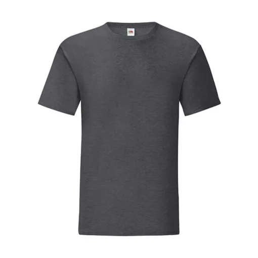 Férfi rövid ujjú póló Fruit of the Loom Iconic 150 T -S, Sötét heather szürke
