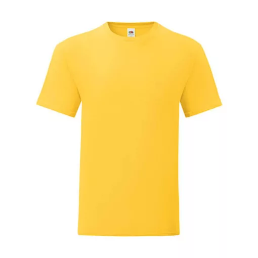 Férfi rövid ujjú póló Fruit of the Loom Iconic 150 T -XL, Napraforgó sárga