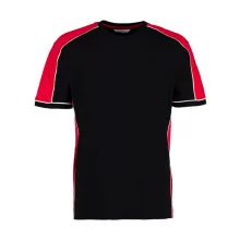 Uniszex rövid ujjú póló Kustom Kit Formula Racing Estoril T-Shirt XS, Fekete/Piros/Fehér