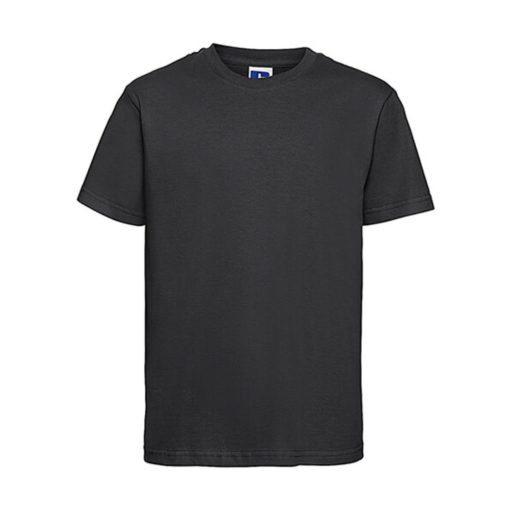 Gyerek rövid ujjú póló Russell Europe Kids' Slim T-Shirt -XS (34), Fekete