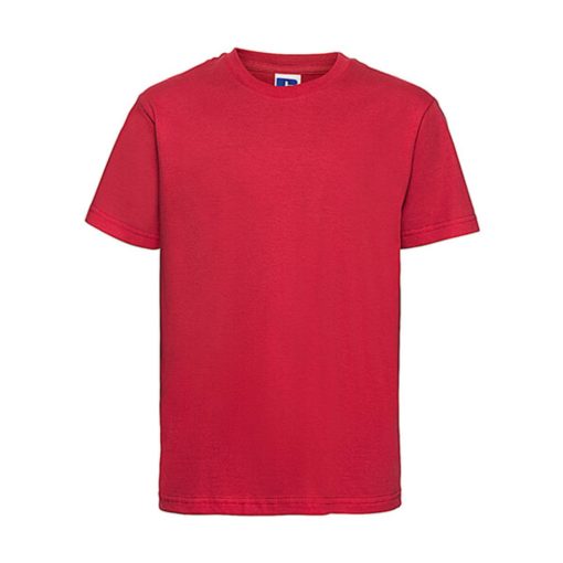 Gyerek rövid ujjú póló Russell Europe Kids' Slim T-Shirt -XL (140/9-10), Klasszikus Piros