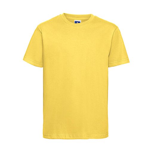 Gyerek rövid ujjú póló Russell Europe Kids' Slim T-Shirt -XS (34), Sárga