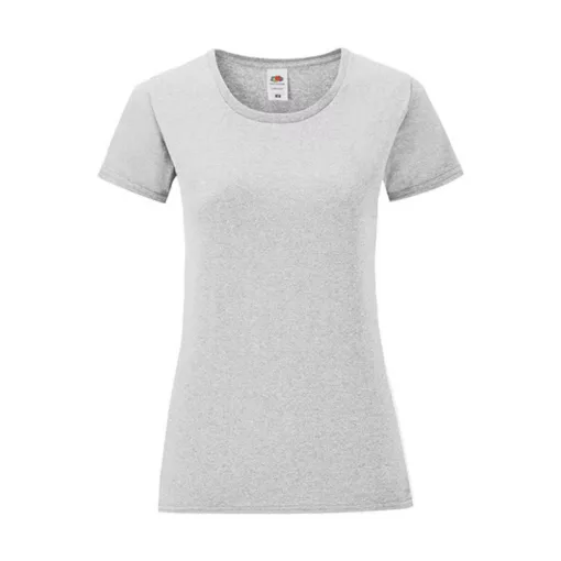 Női rövid ujjú póló Fruit of the Loom Ladies' Iconic 150 T -M, Heather szürke