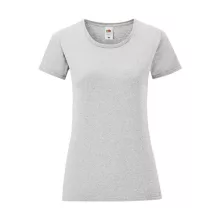Női rövid ujjú póló Fruit of the Loom Ladies' Iconic 150 T -2XL, Heather szürke