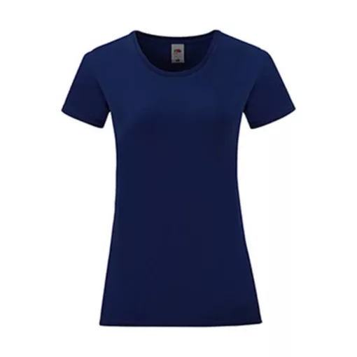 Női rövid ujjú póló Fruit of the Loom Ladies' Iconic 150 T -L, Sötétkék (navy)