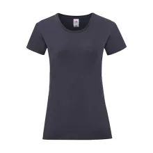Női rövid ujjú póló Fruit of the Loom Ladies' Iconic 150 T -L, Mély sötétkék (navy)