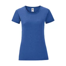 Női rövid ujjú póló Fruit of the Loom Ladies' Iconic 150 T -XL, Retró Heather Királykék