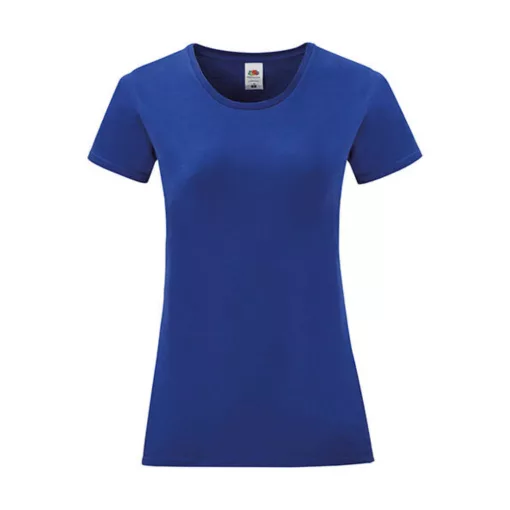 Női rövid ujjú póló Fruit of the Loom Ladies' Iconic 150 T -S, Kobalt