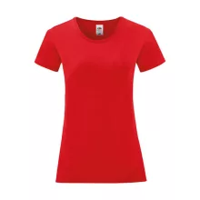 Női rövid ujjú póló Fruit of the Loom Ladies' Iconic 150 T -2XL, Piros
