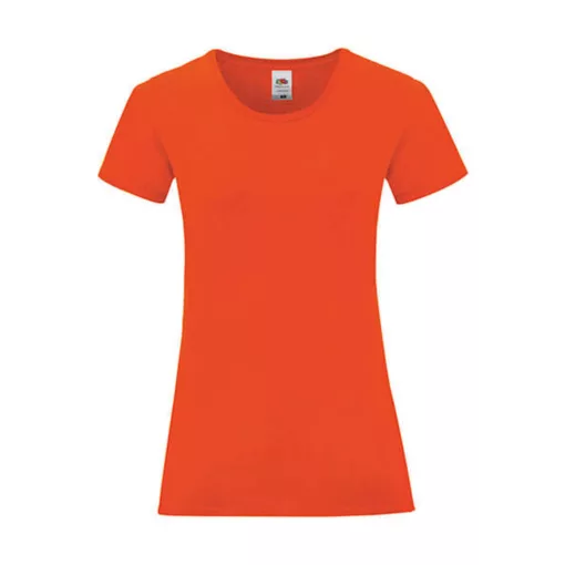 Női rövid ujjú póló Fruit of the Loom Ladies' Iconic 150 T -S, Láng
