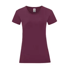 Női rövid ujjú póló Fruit of the Loom Ladies' Iconic 150 T -M, Burgundi vörös