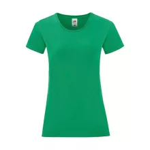 Női rövid ujjú póló Fruit of the Loom Ladies' Iconic 150 T -XL, Kelly zöld