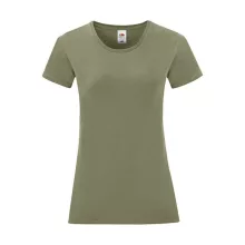 Női rövid ujjú póló Fruit of the Loom Ladies' Iconic 150 T -XL, Classic Oliva zöld