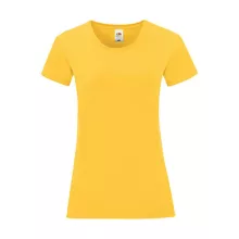 Női rövid ujjú póló Fruit of the Loom Ladies' Iconic 150 T -XS, Napraforgó sárga