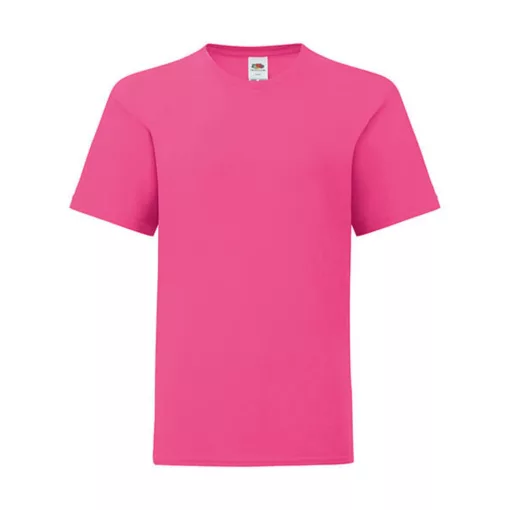 Gyerek rövid ujjú póló Fruit of the Loom Kids' Iconic 150 T -164 (14-15), Fuchsia