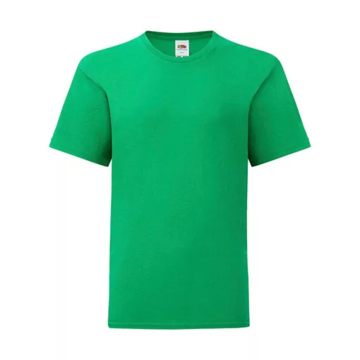 Gyerek rövid ujjú póló Fruit of the Loom Kids' Iconic 150 T -116 (5-6), Kelly zöld