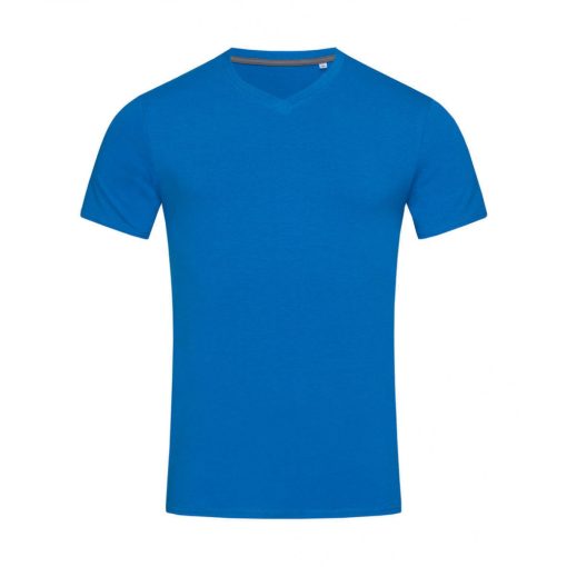 Férfi rövid ujjú póló Stedman Clive V-Neck XL, Királykék