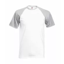 Uniszex póló  Rövid ujjú Fruit of the Loom Baseball T   Napraforgó sárga/Kelly zöld   urespolo.