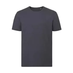 Férfi rövid ujjú organikus póló Russell Europe Men's Pure Organic Tee S, Konvoj szürke