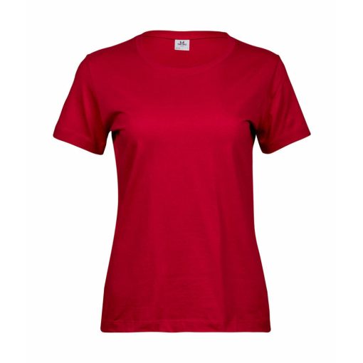 Női rövid ujjú póló Tee Jays Ladies' Sof Tee -L, Mély piros
