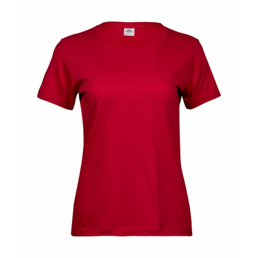 Női rövid ujjú póló Tee Jays Ladies' Sof Tee -2XL, Mély piros