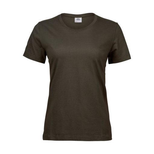 Női rövid ujjú póló Tee Jays Ladies' Sof Tee -S, Sötét oliva zöld
