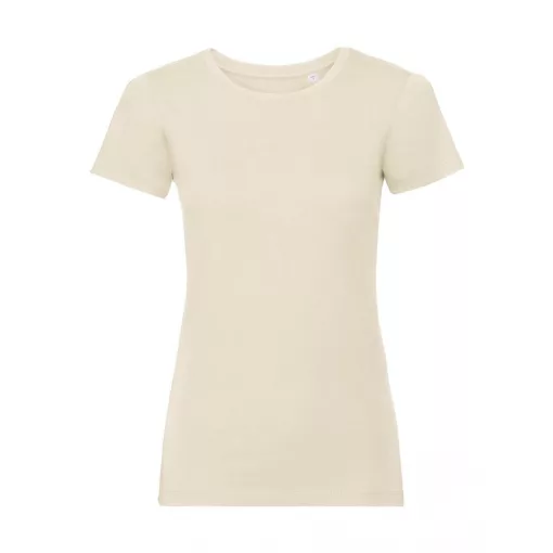 Női rövid ujjú organikus póló Russell Europe Ladies Pure Organic Tee XS, Naturál