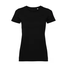 Női rövid ujjú organikus póló Russell Europe Ladies Pure Organic Tee XL, Fekete