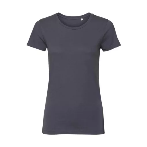Női rövid ujjú organikus póló Russell Europe Ladies Pure Organic Tee 2XL, Konvoj szürke
