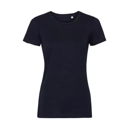 Női rövid ujjú organikus póló Russell Europe Ladies Pure Organic Tee 2XL, Sötétkék (navy)