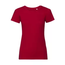 Női rövid ujjú organikus póló Russell Europe Ladies Pure Organic Tee 2XL, Piros