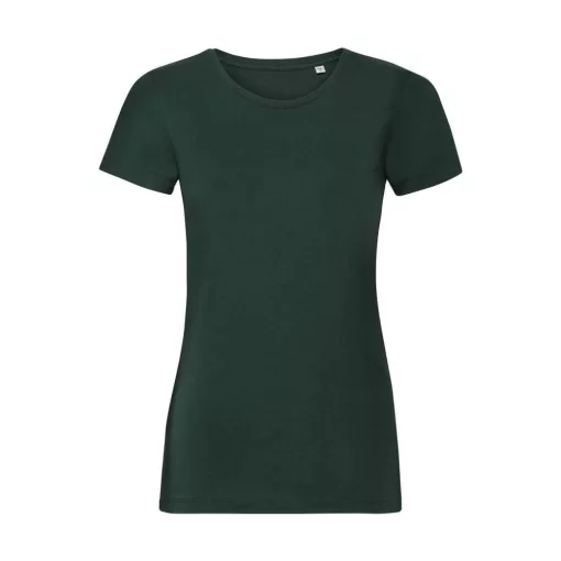 Női rövid ujjú organikus póló Russell Europe Ladies Pure Organic Tee XS, Sötétzöld
