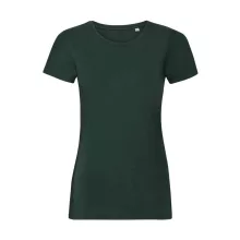 Női rövid ujjú organikus póló Russell Europe Ladies Pure Organic Tee S, Sötétzöld