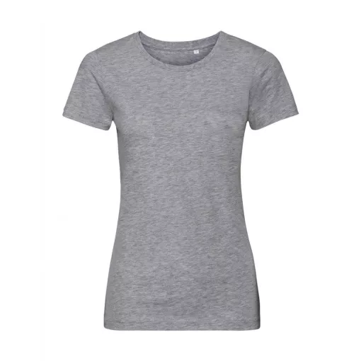 Női rövid ujjú organikus póló Russell Europe Ladies Pure Organic Tee S, Világos Oxford
