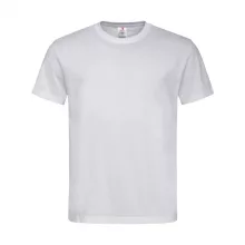 Férfi rövid ujjú organikus póló Stedman Classic-T Organic Unisex Crew Neck L, Fehér