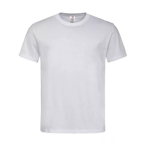 Férfi rövid ujjú organikus póló Stedman Classic-T Organic Unisex Crew Neck 4XL, Fehér