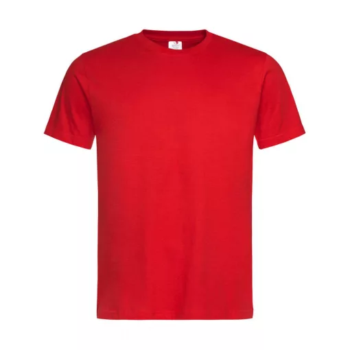 Férfi rövid ujjú organikus póló Stedman Classic-T Organic Unisex Crew Neck 5XL, Piros