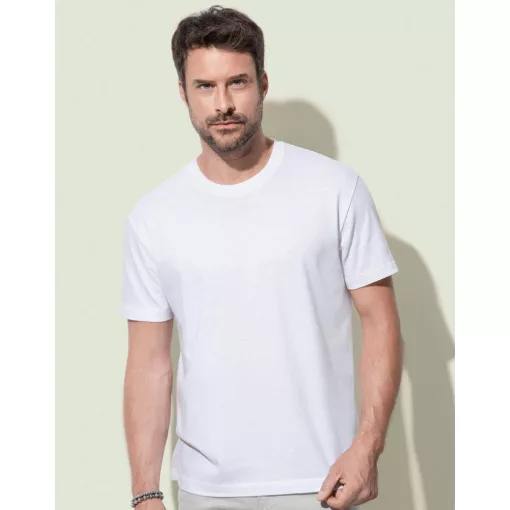Férfi rövid ujjú organikus póló Stedman Classic-T Organic Unisex Crew Neck XL, Piros