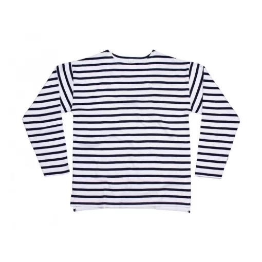 Uniszex hosszú ujjú póló Mantis One Breton Top M, Fehér/Sötétkék (navy)