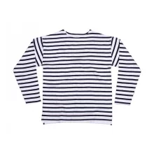 Uniszex hosszú ujjú póló Mantis One Breton Top L, Fehér/Sötétkék (navy)