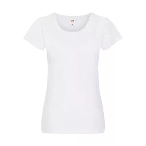 Női póló  Rövid ujjú Fruit of the Loom Original T Lady-Fit   Fehér   urespolo.hu