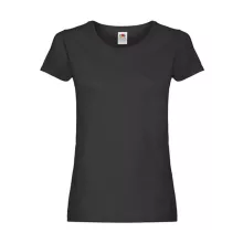 Női póló  Rövid ujjú Fruit of the Loom Original T Lady-Fit   Fekete   urespolo.hu