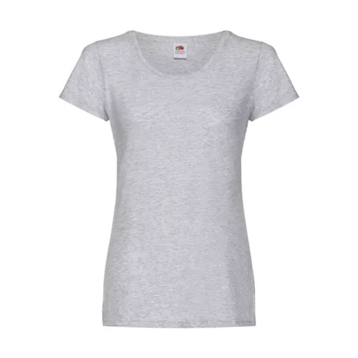 Női póló  Rövid ujjú Fruit of the Loom Original T Lady-Fit   Heather szürke   urespolo.hu